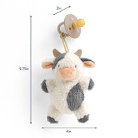 Itzy Ritzy Bitzy Pal Natural Rubber Pacifier & Plush: Cow