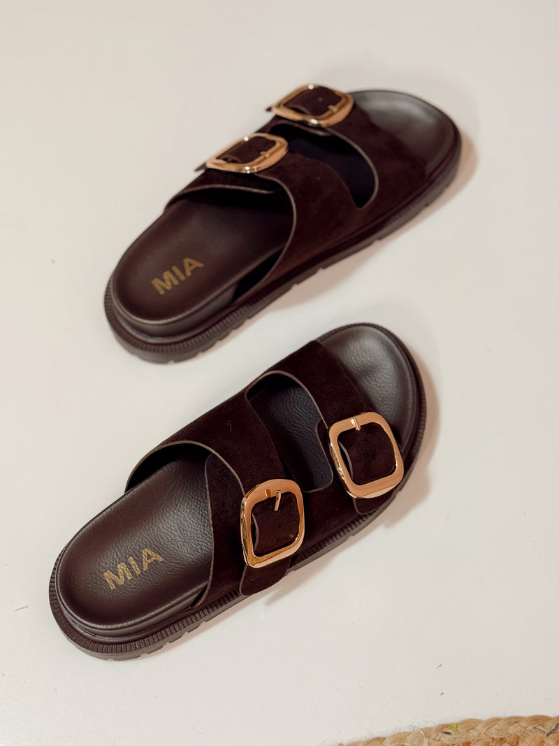 MIA Gen Sandals - Chocolate Suede