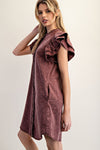 Madeline Maroon Mineral Washed Dress