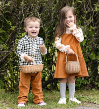 Toddler Gingham Button Down Shirt & Corded Pant Set