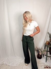 Bare Necessities Ribbed Short Sleeve Top - White