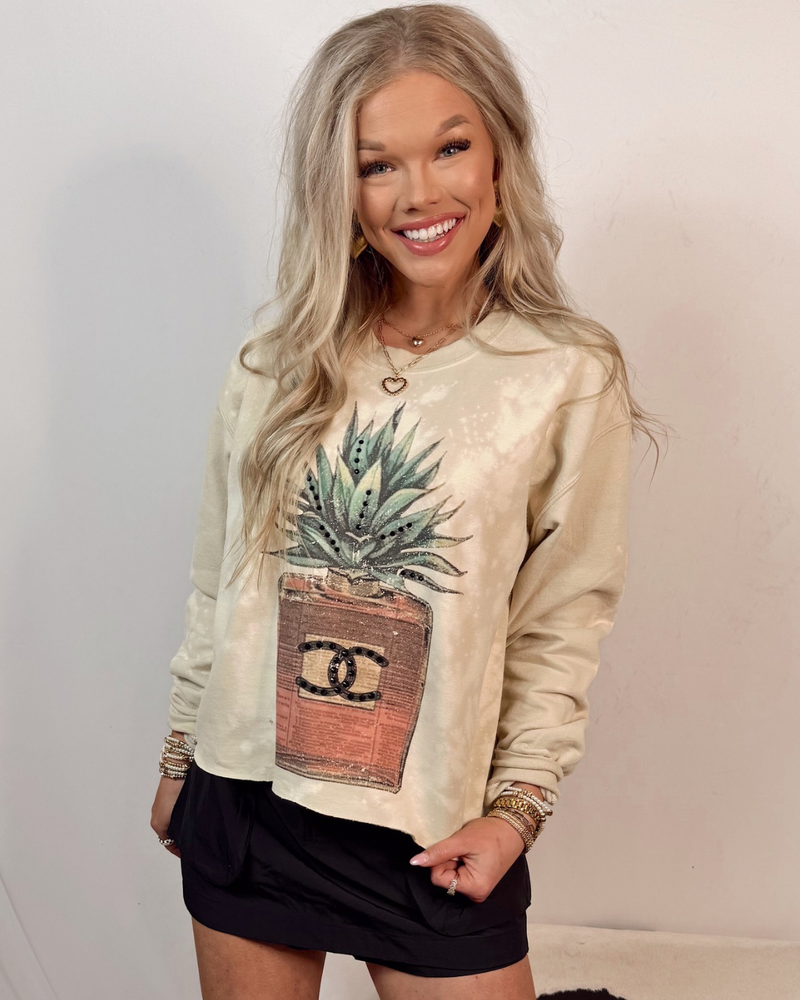 Agave Glitz & Ritz Embellished Graphic Sweater