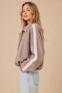 Montrose Mocha Lace Trimmed Jacket