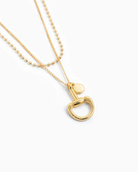 Double The Fun Layered Gold Bit Necklace