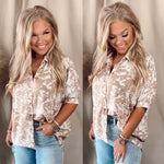 Sandy Printed Button Up Blouse