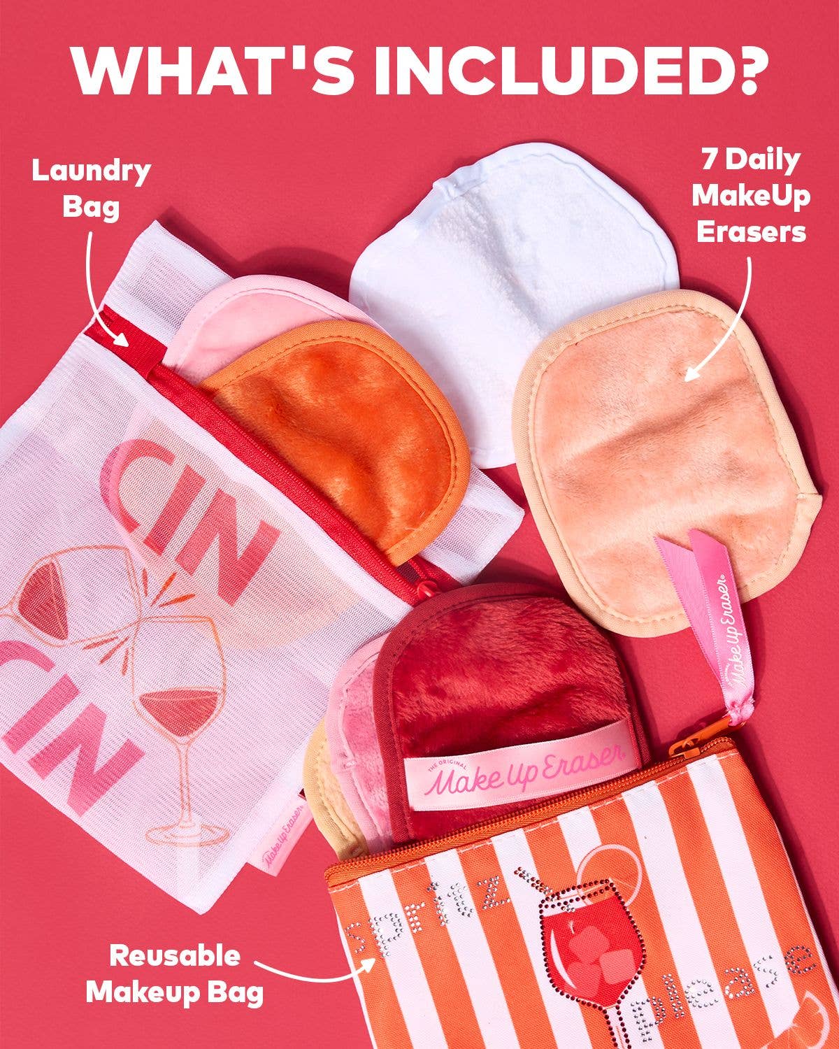 The Makeup Eraser | Spritz Please 7-Day Makeup Eraser, Laundry Wash Bag + Makeup Bag Set