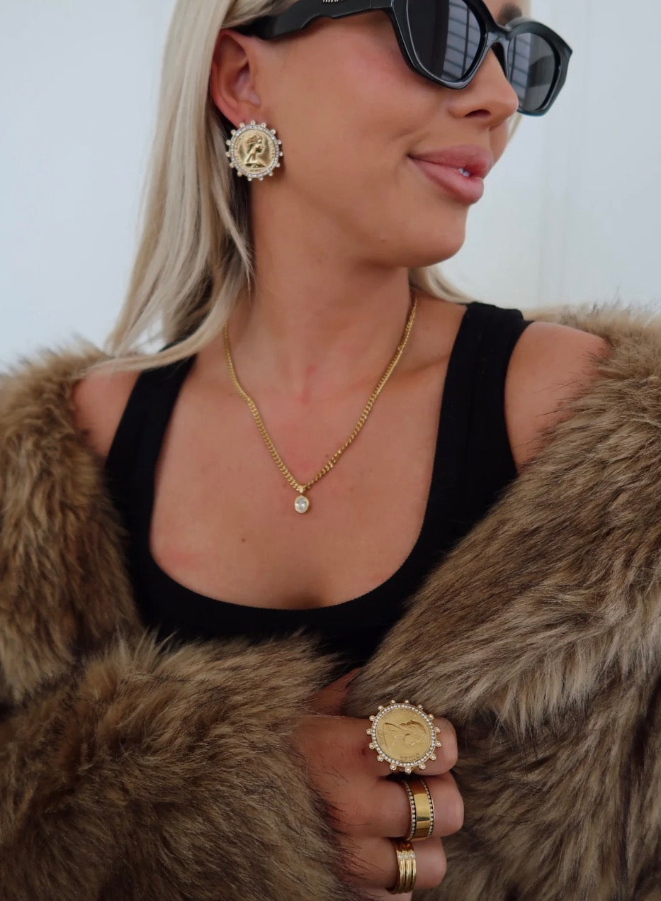 Audrey Chain + Charm Water Resistant Necklace