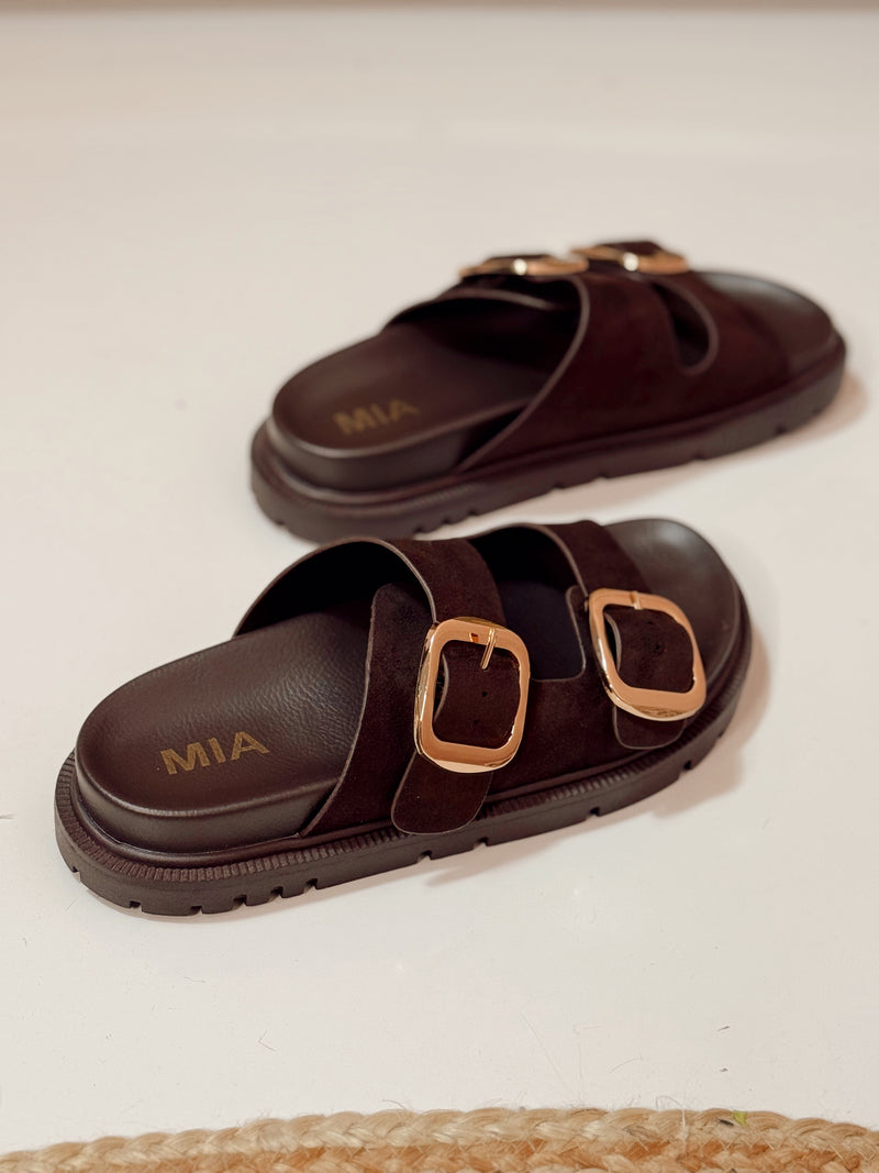 MIA Gen Sandals - Chocolate Suede