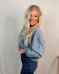 Star Spangled Sweatshirt in Dusty Blue