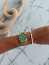 The Poppy Pearl Gold Beaded Water Resistant Bracelet