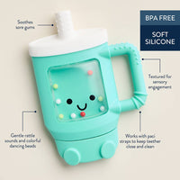 Itzy Ritzy Sweetie Shake Plus - Teething + Rattle Toy: Tumbler
