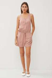 Tourist Visa Tencel Romper- Dusty Rose