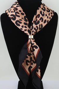 Outfit Elevated Chic Leopard Scarf + Gold Scarf Ring Set