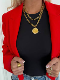 The Royal Reign Wrap Around Water Resistant Coin Pendant Necklace