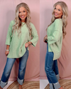 Cozy Club Oversized Knit Sweater - Jade