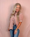 Sweet as Cinnamon Striped Ruffle Detailed Blouse - Rust