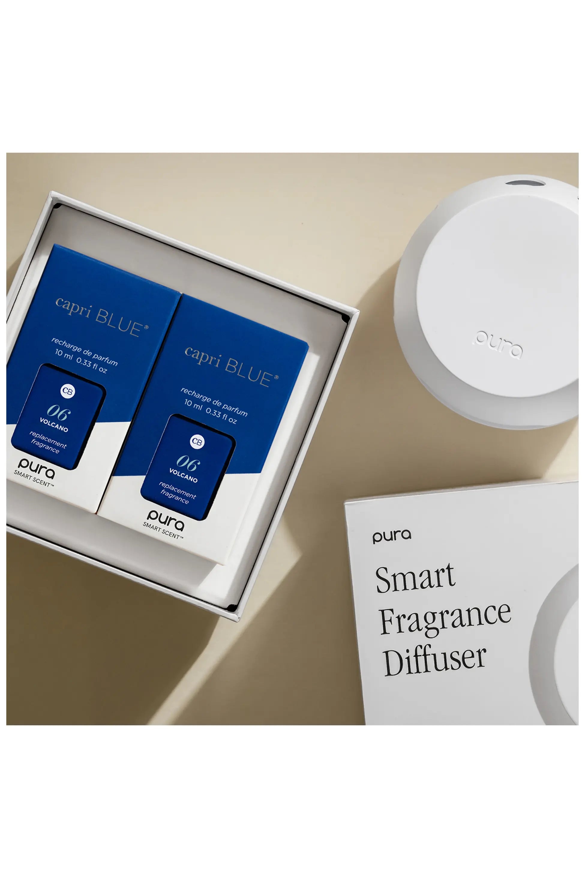 Pura | Capri Blue - Pura 4 Smart Fragrance Diffuser + 2 Volcano Set
