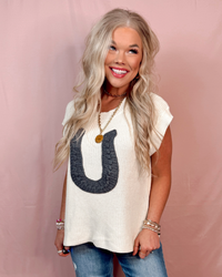 Lucky U Knit Sweater Vest / Top