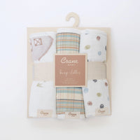 Charlie Farmhouse Set of 3 Cotton Muslin Burp Cloths