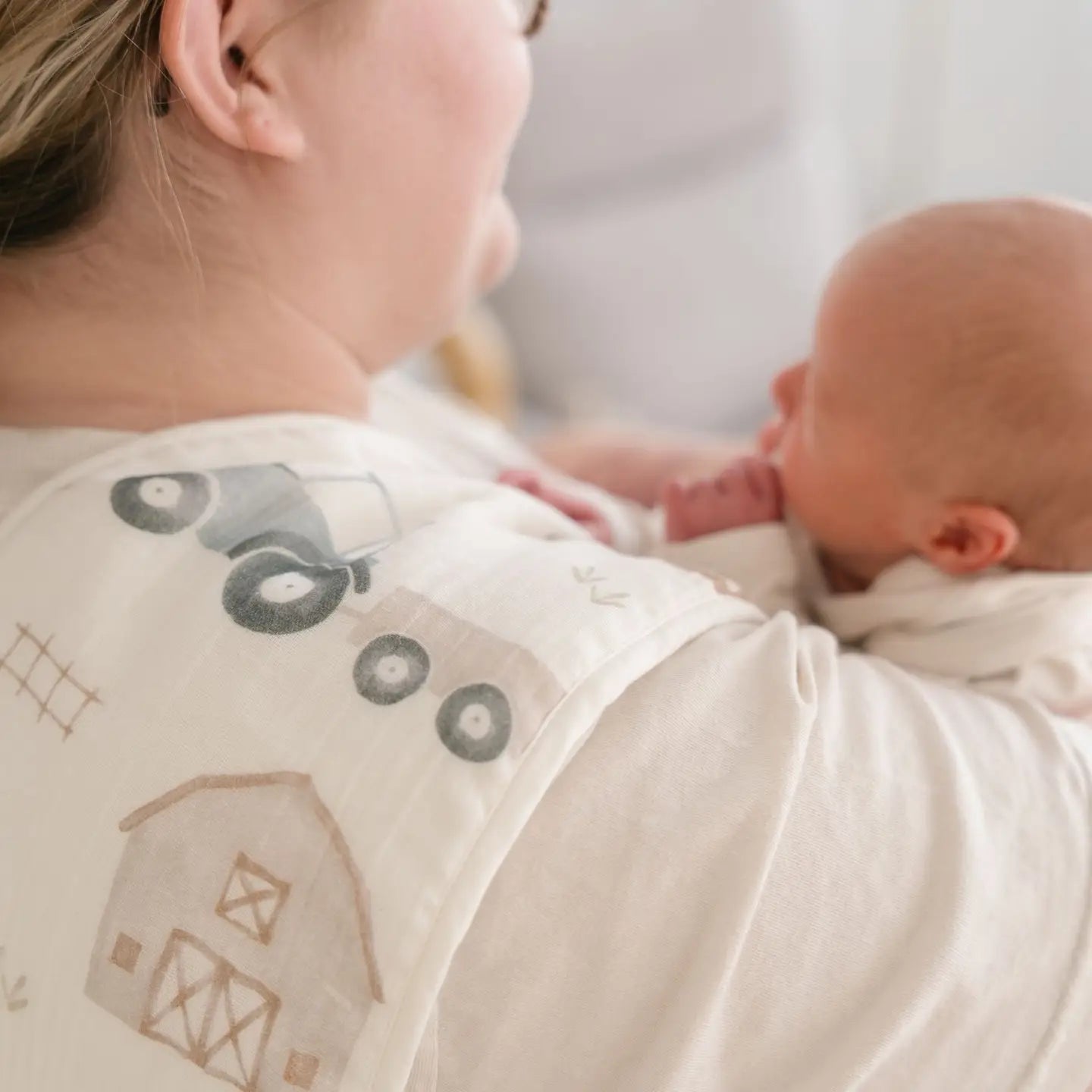 Charlie Farmhouse Set of 3 Cotton Muslin Burp Cloths