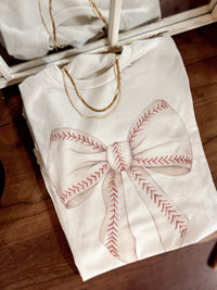 Baseball Babe Bow Graphic Tee