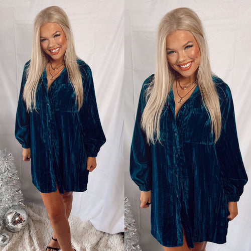 Taking Risks Textured Velvet Dress