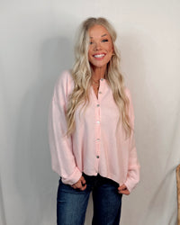 Charlotte Cozy Lightweight Everyday Cardigan in Light Pink