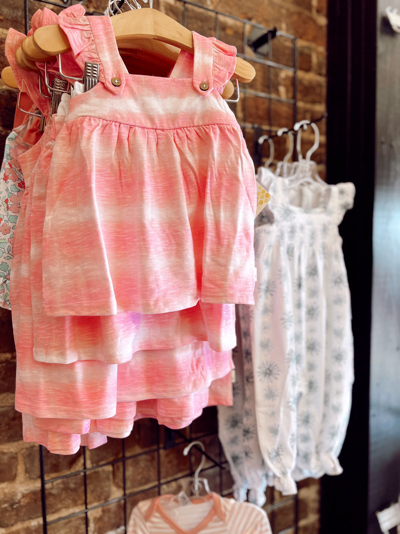 Pink Mauve Wavy Tie Dye Dress