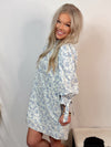 Vintage Charm Floral Puff Sleeve Dress