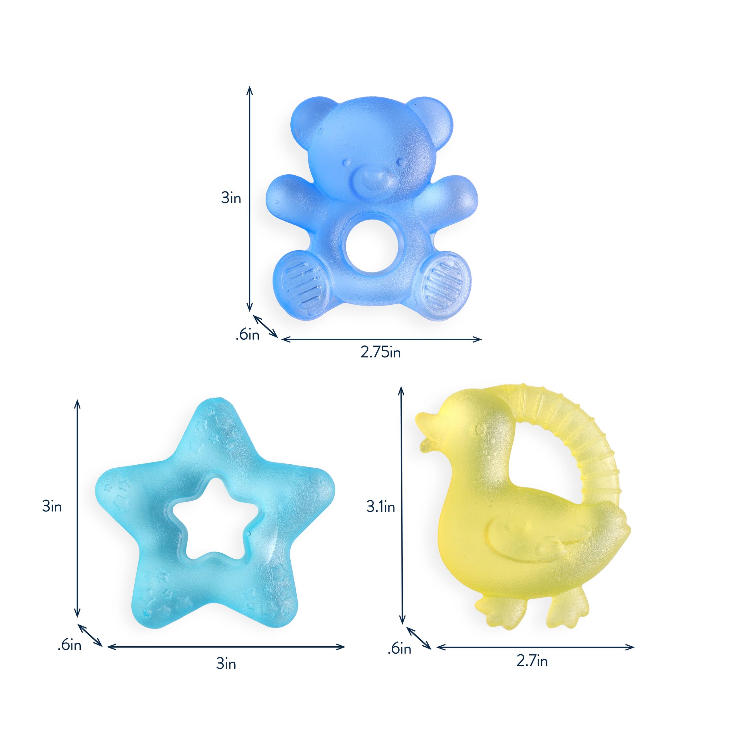 Cutie Coolers Baby Teethers Set of 3