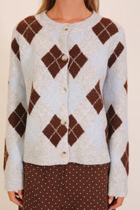 Harvest Moon Argyle Knit Sweater / Cardigan