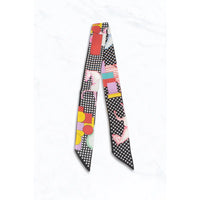 Pop Of Color Polka Dot Equestrian Satin Scarf / Twilly