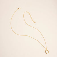 18K Gold Dipped Take Me to the Rodeo Horseshoe Necklace