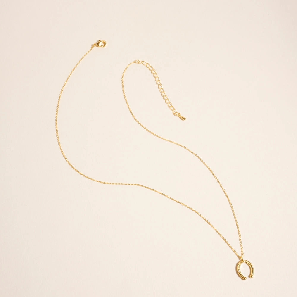 18K Gold Dipped Take Me to the Rodeo Horseshoe Necklace