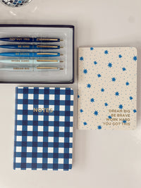 Shades of Blue Set of 2 Notebooks/5pc Pen SET