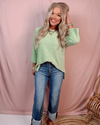 Cozy Club Oversized Knit Sweater - Jade