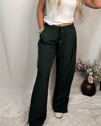 Finish Line Contrast Piping Drawstring Pants - Sycamore