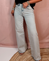 The Frontier Light Wash High Rise Wide Leg Jeans