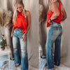 Manhattan High Rise Acid Wash Trouser