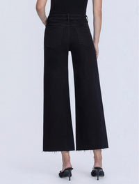 Back To Business Black High Rise Wide Leg Crop Jeans