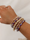 Purple & Gold Game Day Arm Candy 5 Piece Bracelet Set