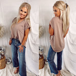 Classic Ribbed V-Neck Top