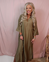 Effortlessly Poise Collared Midi Dress - Olive