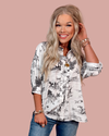 Timeless Toile Printed Button Up Blouse