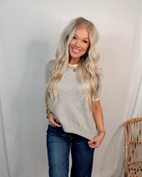 Sunshine On A Cloudy Day Contrast Trim Knit Top