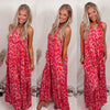 Whimsical Printed Tiered Maxi Dress