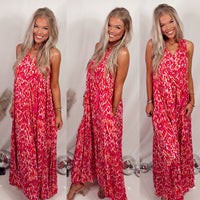 Whimsical Printed Tiered Maxi Dress