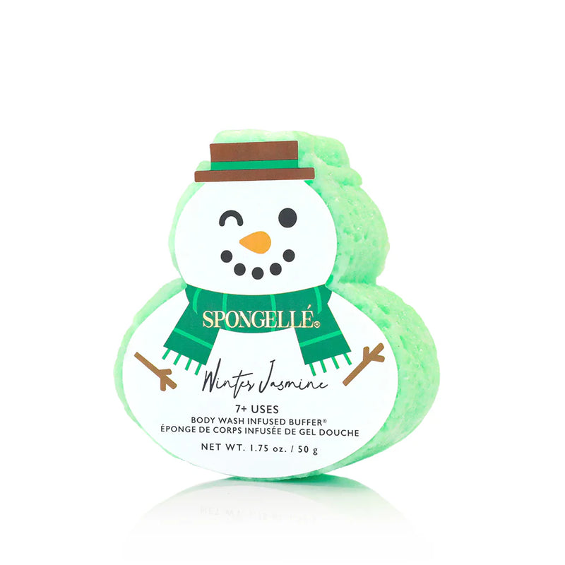 Spongelle Body Buffer Holiday Snowman - Winter Jasmine