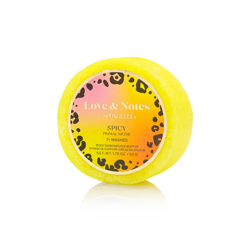 Spongelle Love & Notes Spongette (7+ Washes) - Spicy Primal Motif