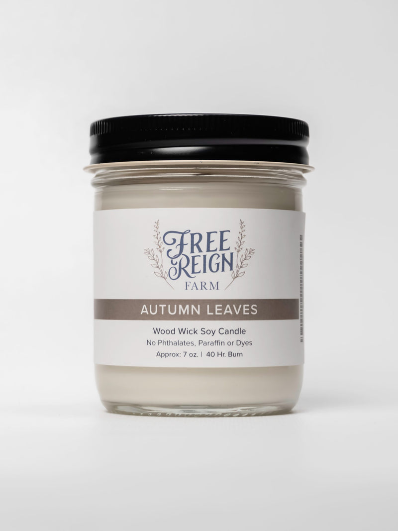 [Free Reign Farm] Wood Wick Candle- Autumn Leaves